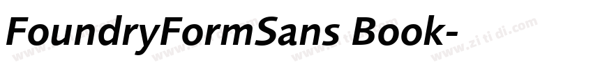 FoundryFormSans Book字体转换